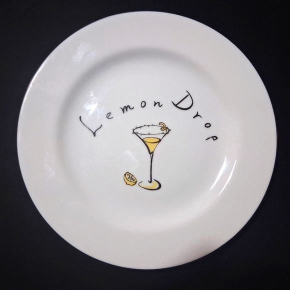 Pottery Barn Martini Plates Dishes Barware Set Of Four 7.5" Cocktail Snack - Picture 16 of 17